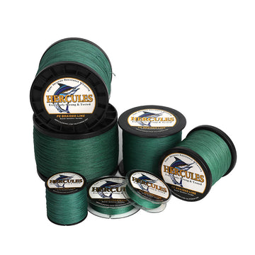 1500M 1640Yds Green 6lb-100lb HERCULES PE Braided Fishing Line 4 Strands HERCULES